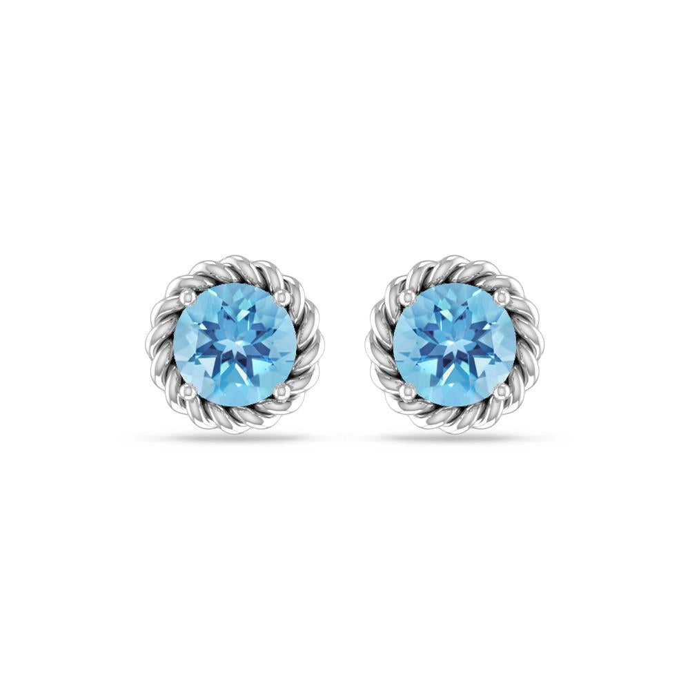 White Gold - Blue Topaz