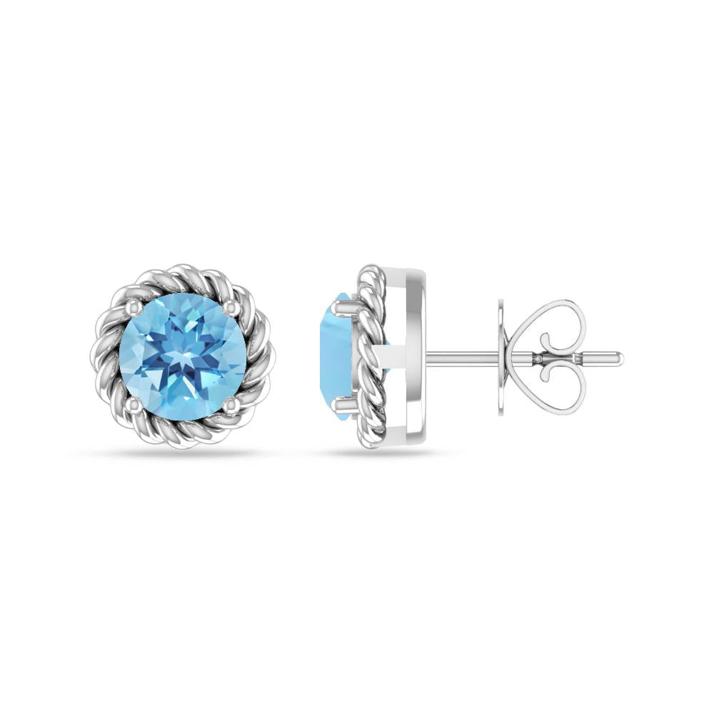 White Gold - Blue Topaz