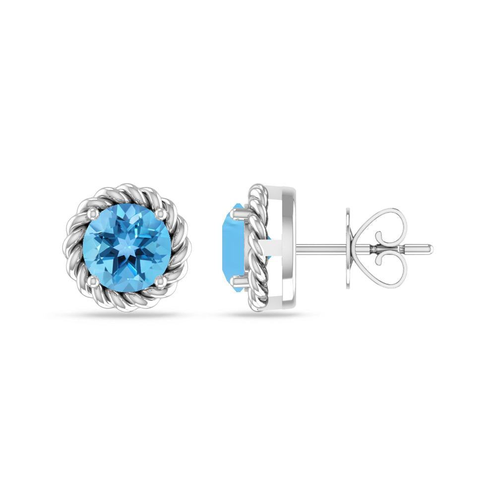 White Gold - Blue Topaz