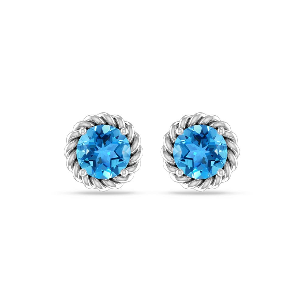 White Gold - Blue Topaz