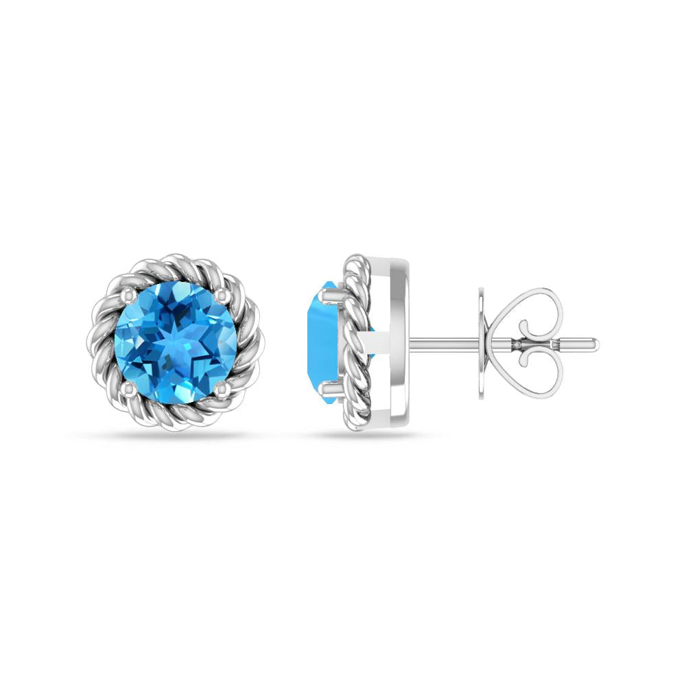 White Gold - Blue Topaz
