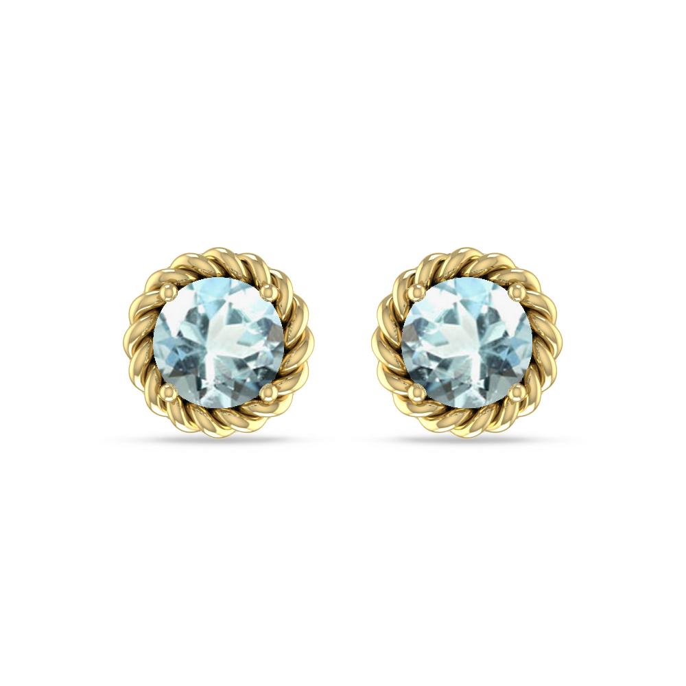 Yellow Gold - Aquamarine