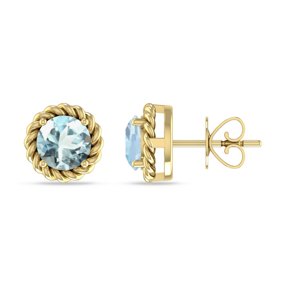 Yellow Gold - Aquamarine
