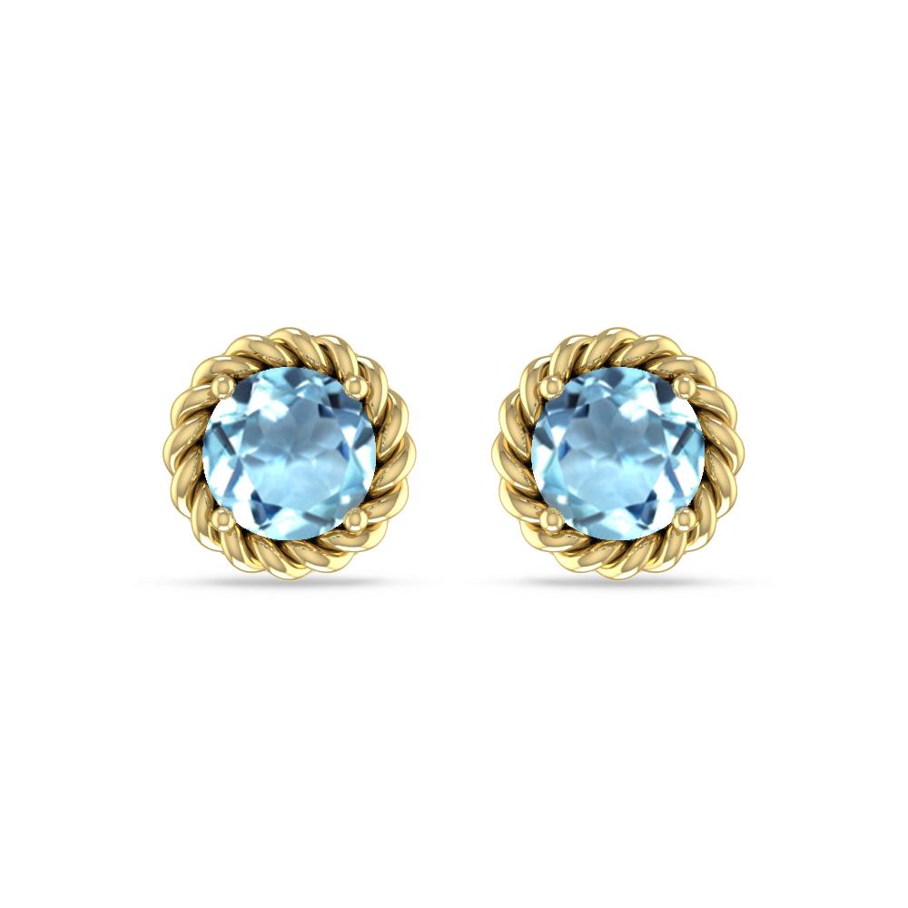 Yellow Gold - Aquamarine