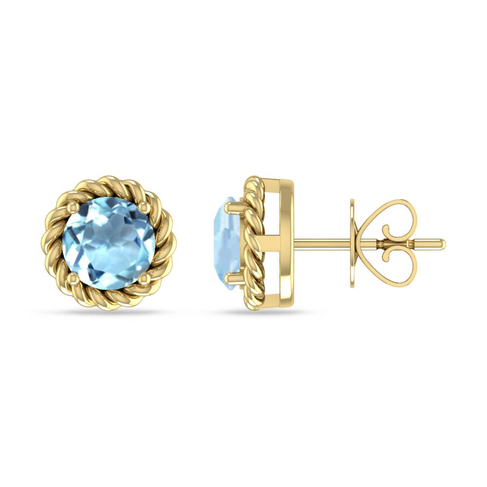 Yellow Gold - Aquamarine