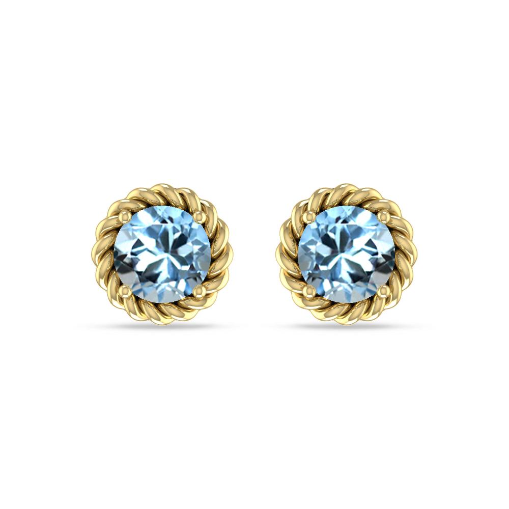 Yellow Gold - Aquamarine