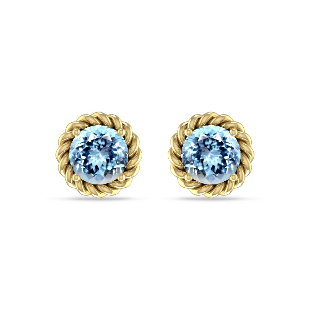 Yellow Gold - Aquamarine