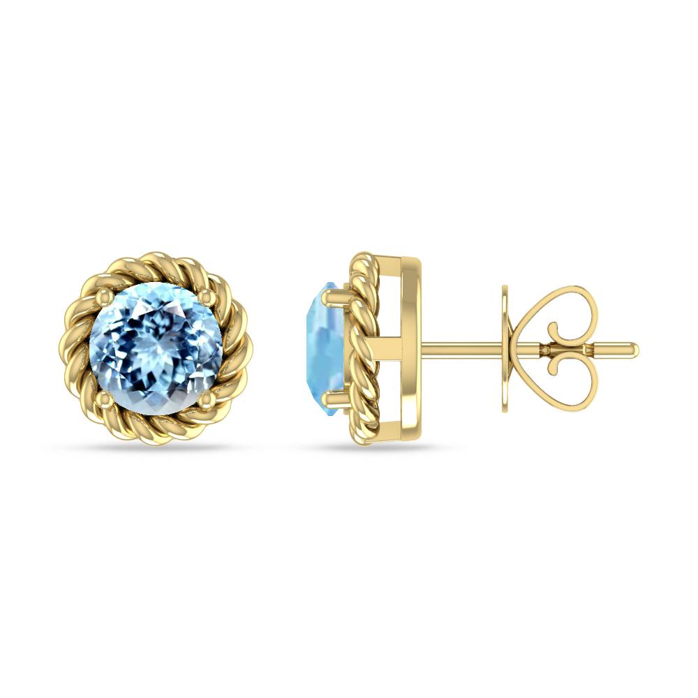 Yellow Gold - Aquamarine