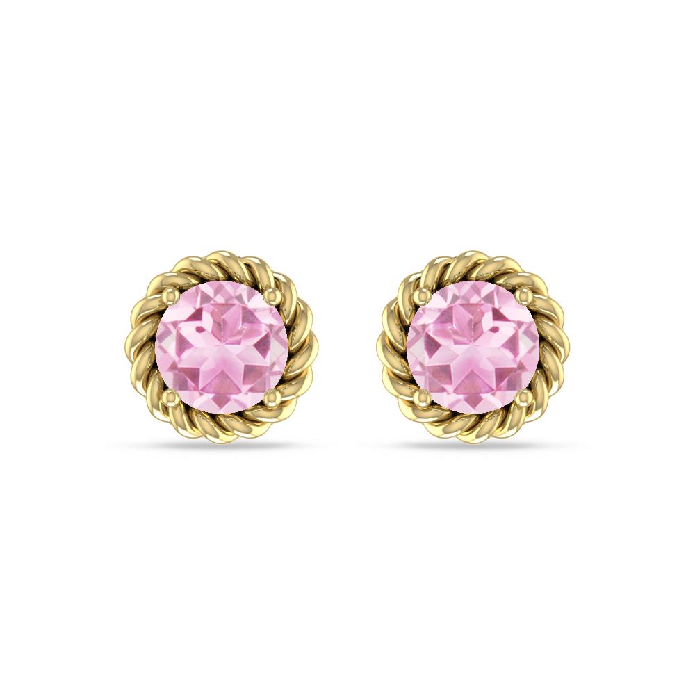 Yellow Gold - Pink Tourmaline