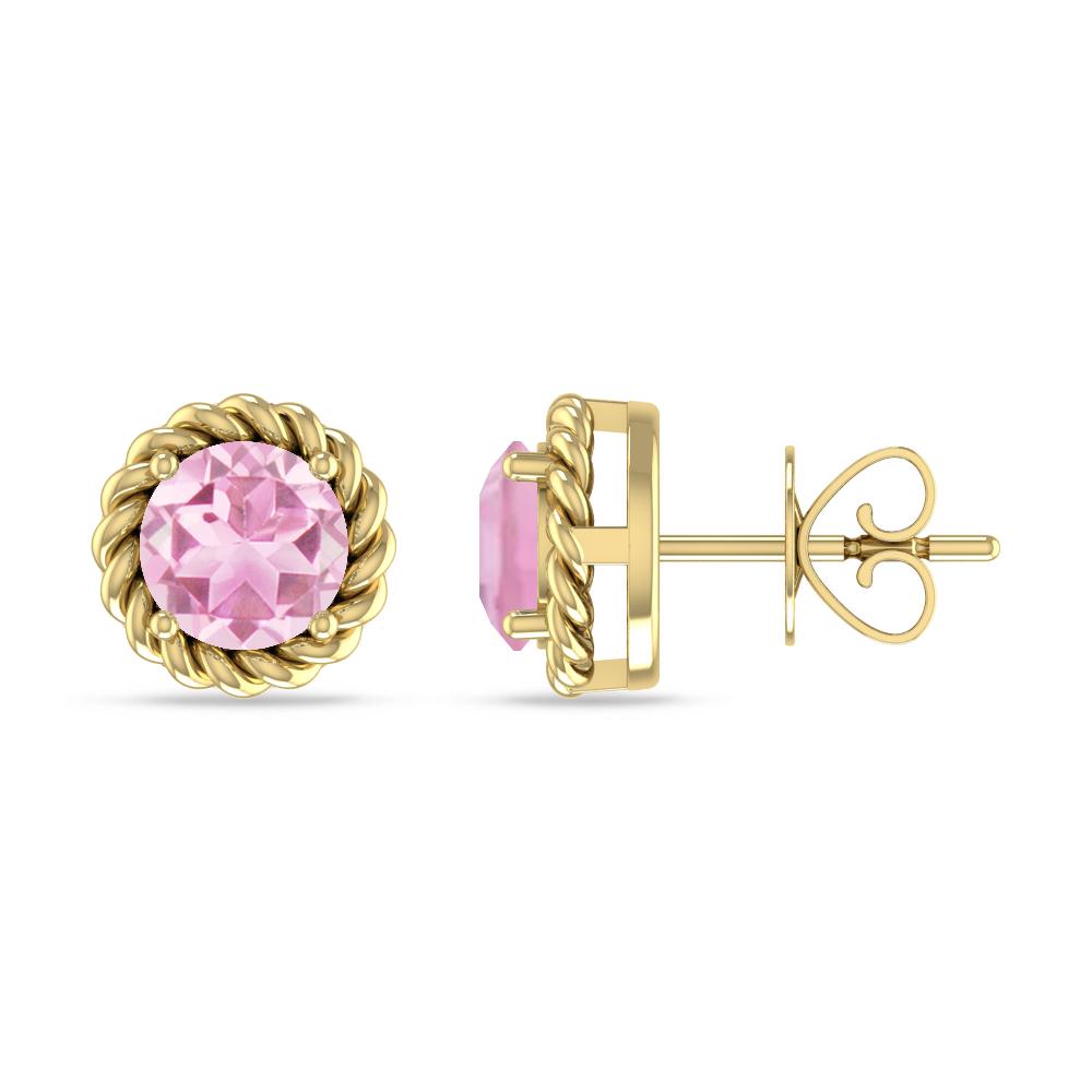 Yellow Gold - Pink Tourmaline