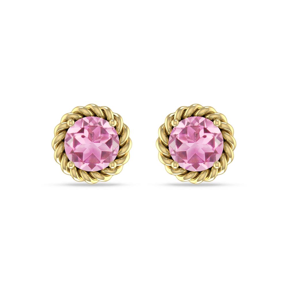 Yellow Gold - Pink Tourmaline