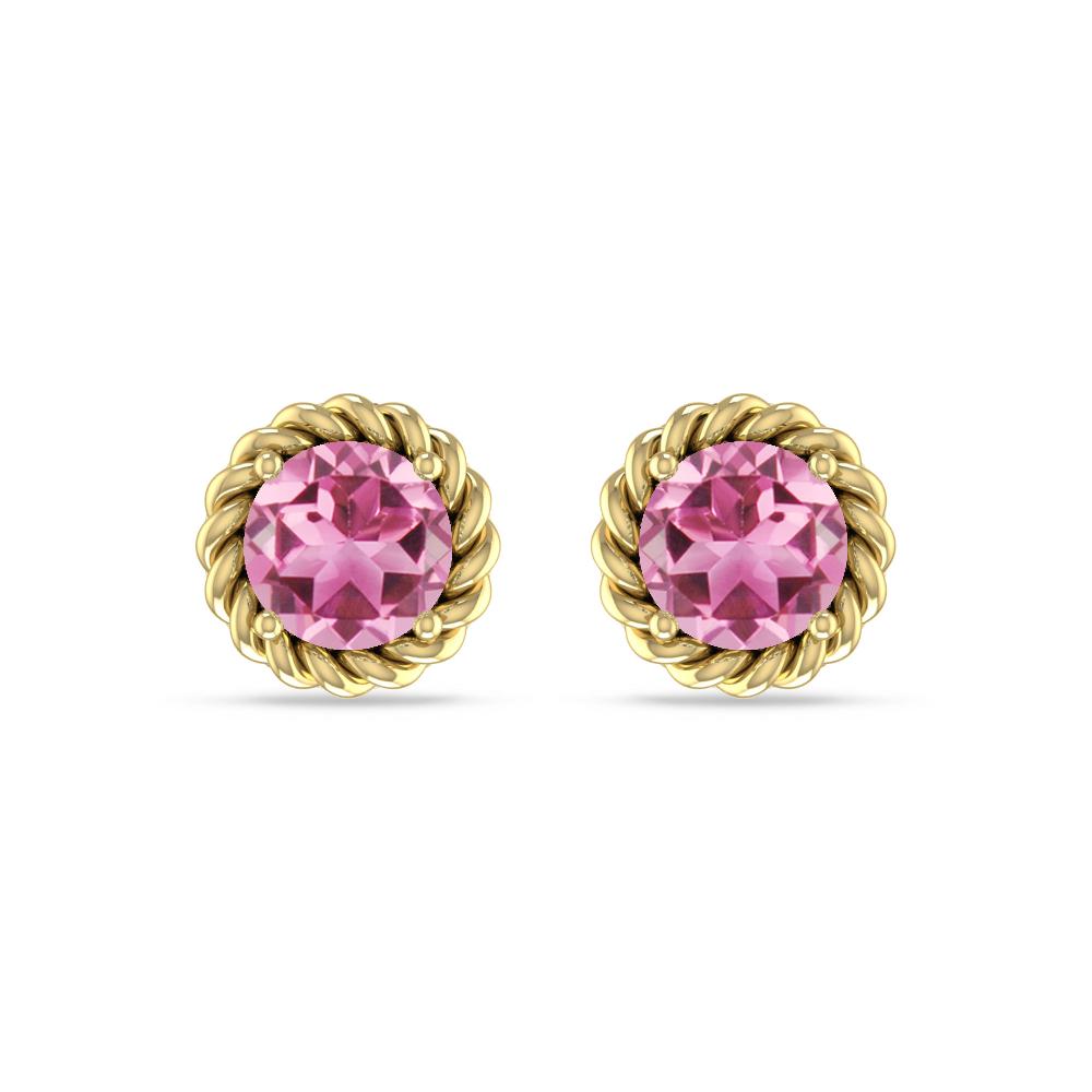 Yellow Gold - Pink Tourmaline