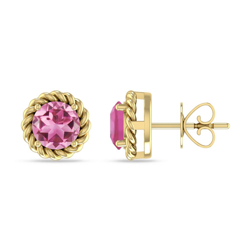 Yellow Gold - Pink Tourmaline