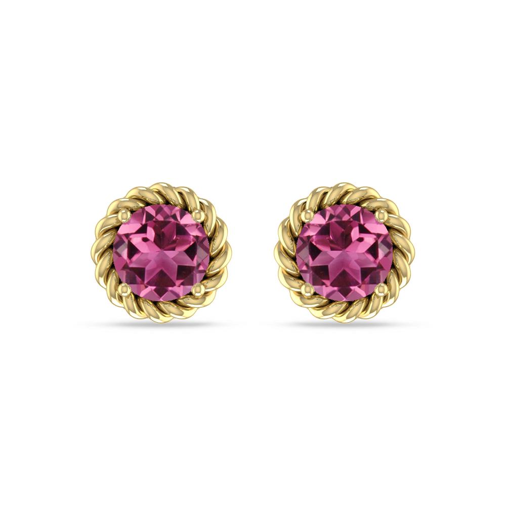 Yellow Gold - Pink Tourmaline