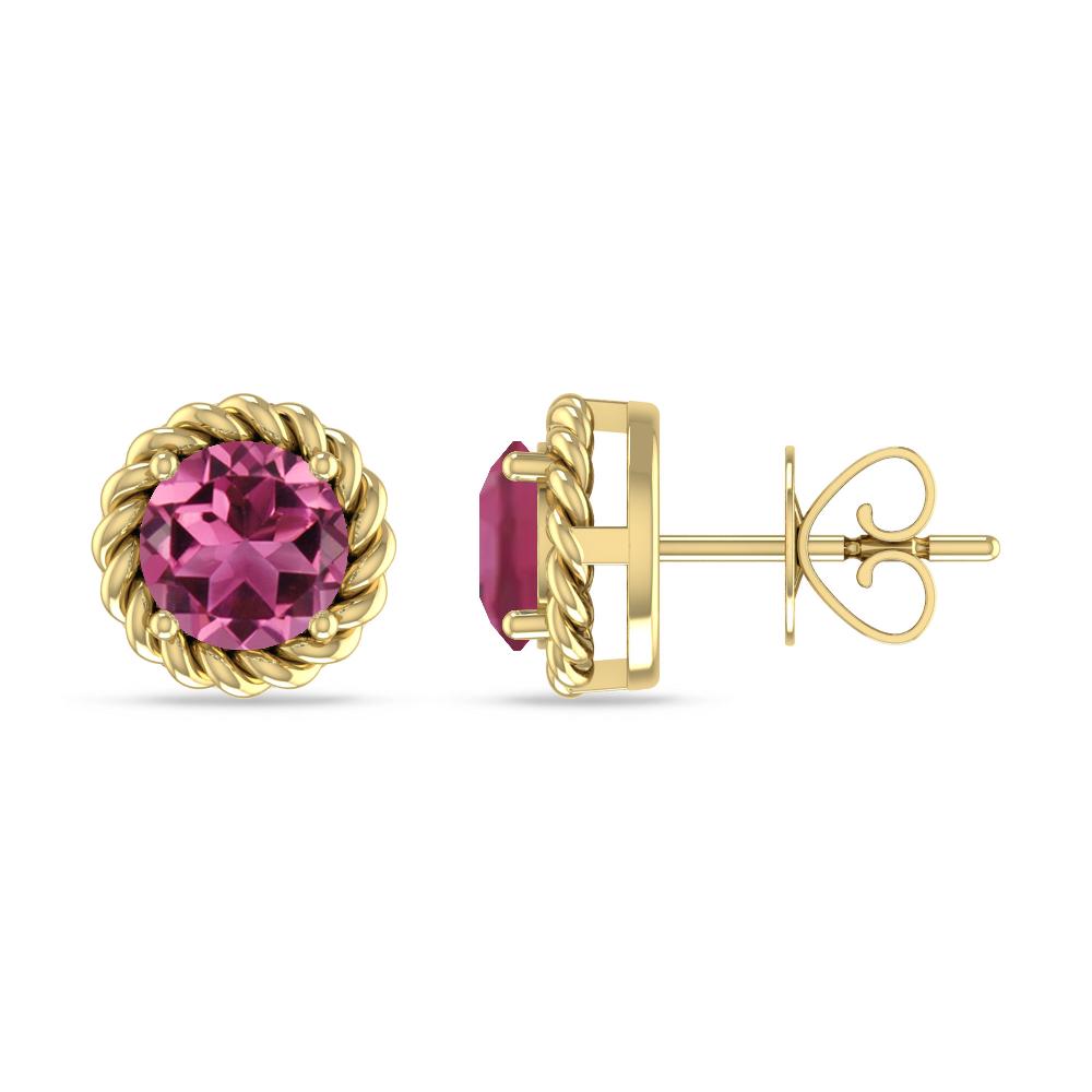 Yellow Gold - Pink Tourmaline