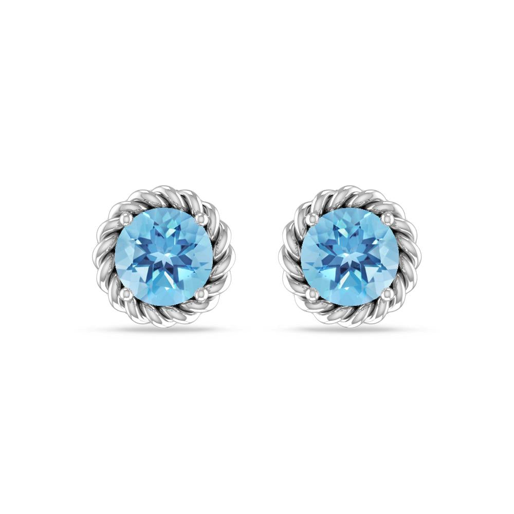 White Gold - Blue Topaz