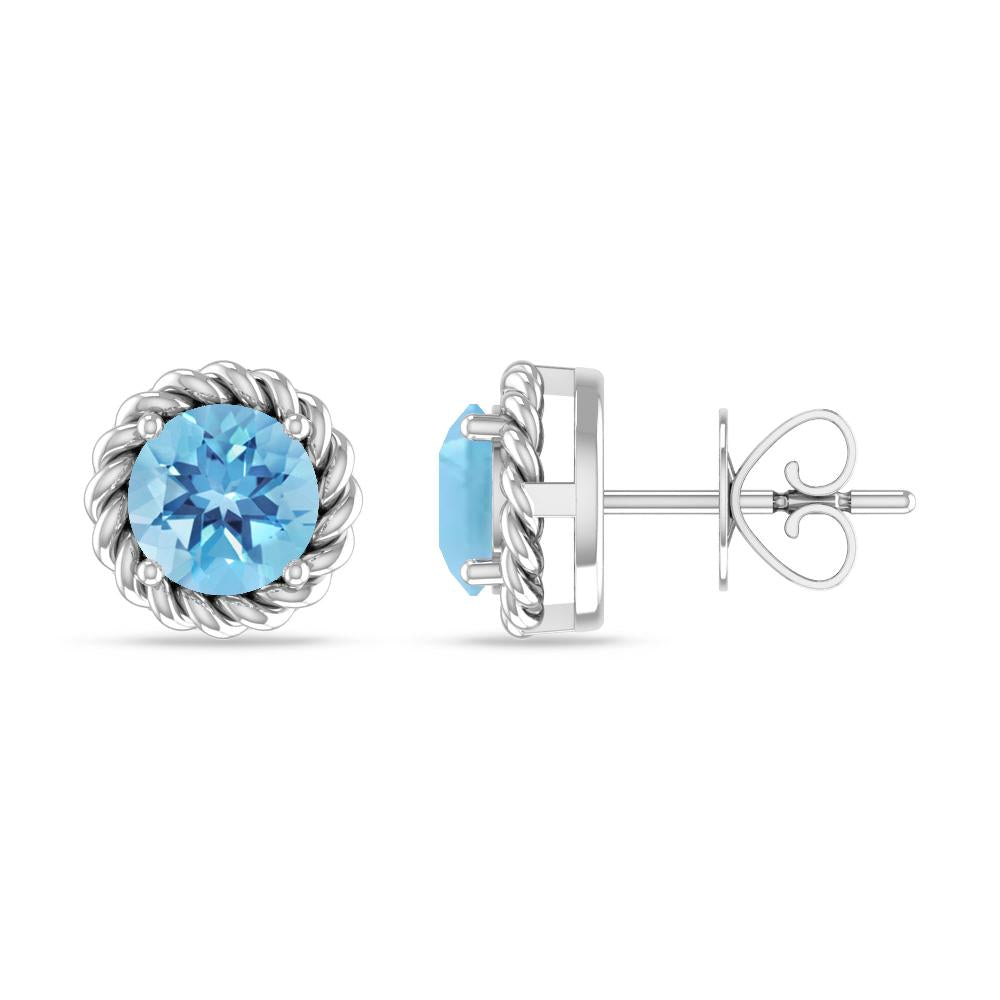 White Gold - Blue Topaz