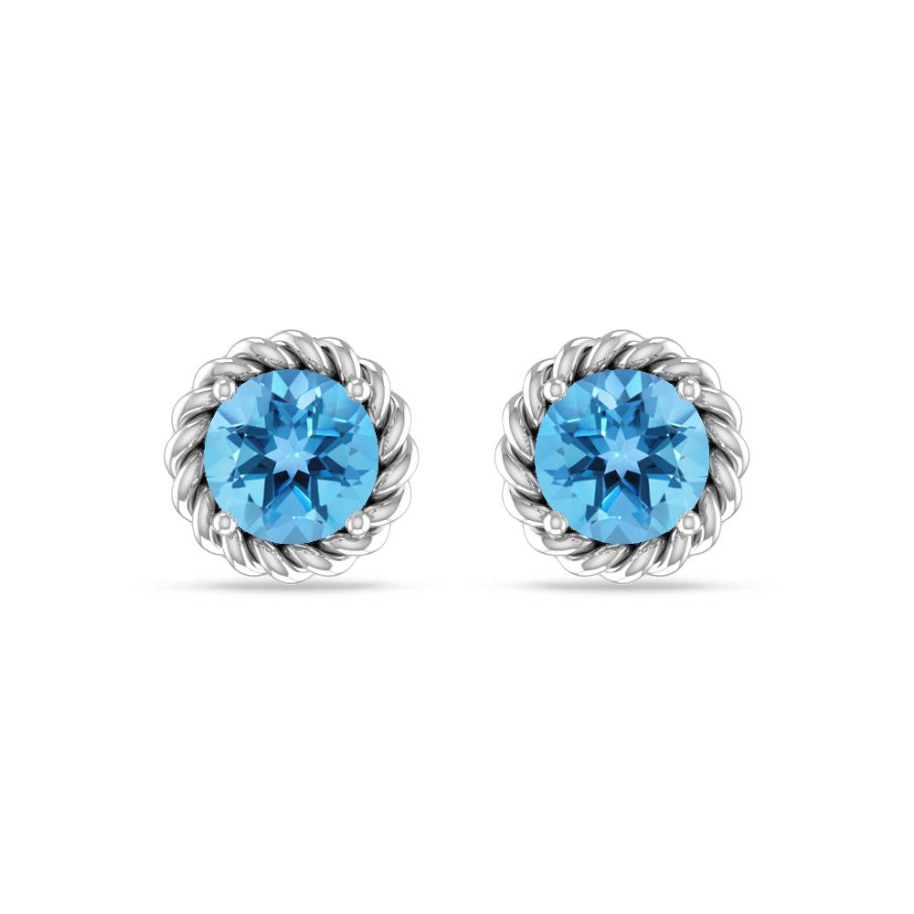 White Gold - Blue Topaz