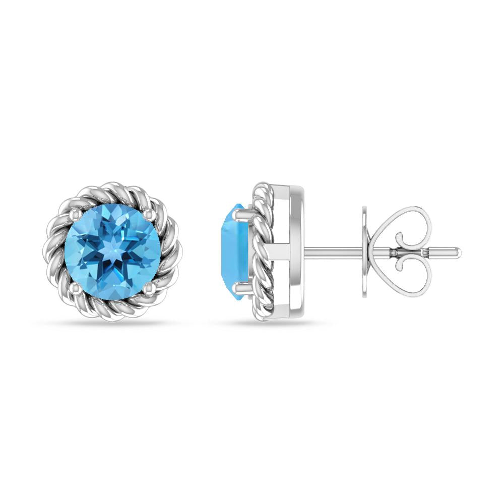 White Gold - Blue Topaz