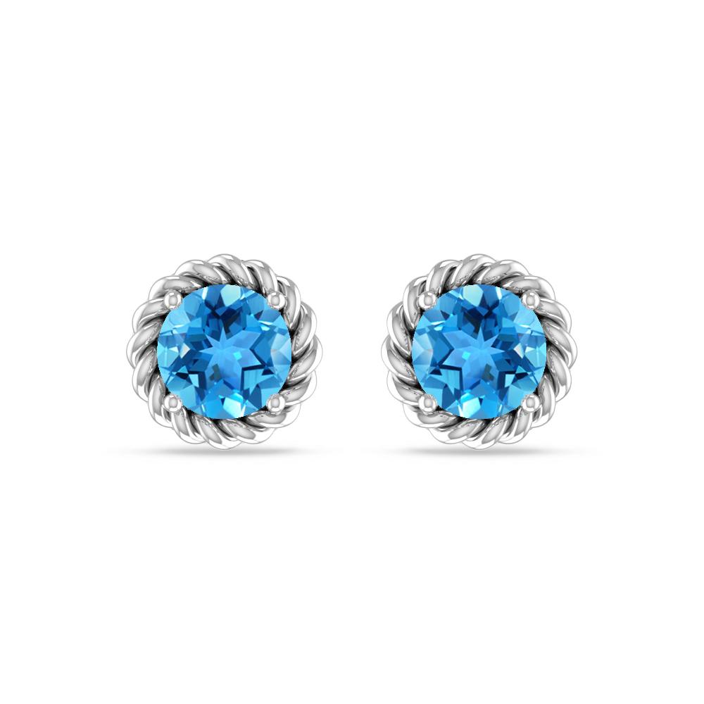 White Gold - Blue Topaz