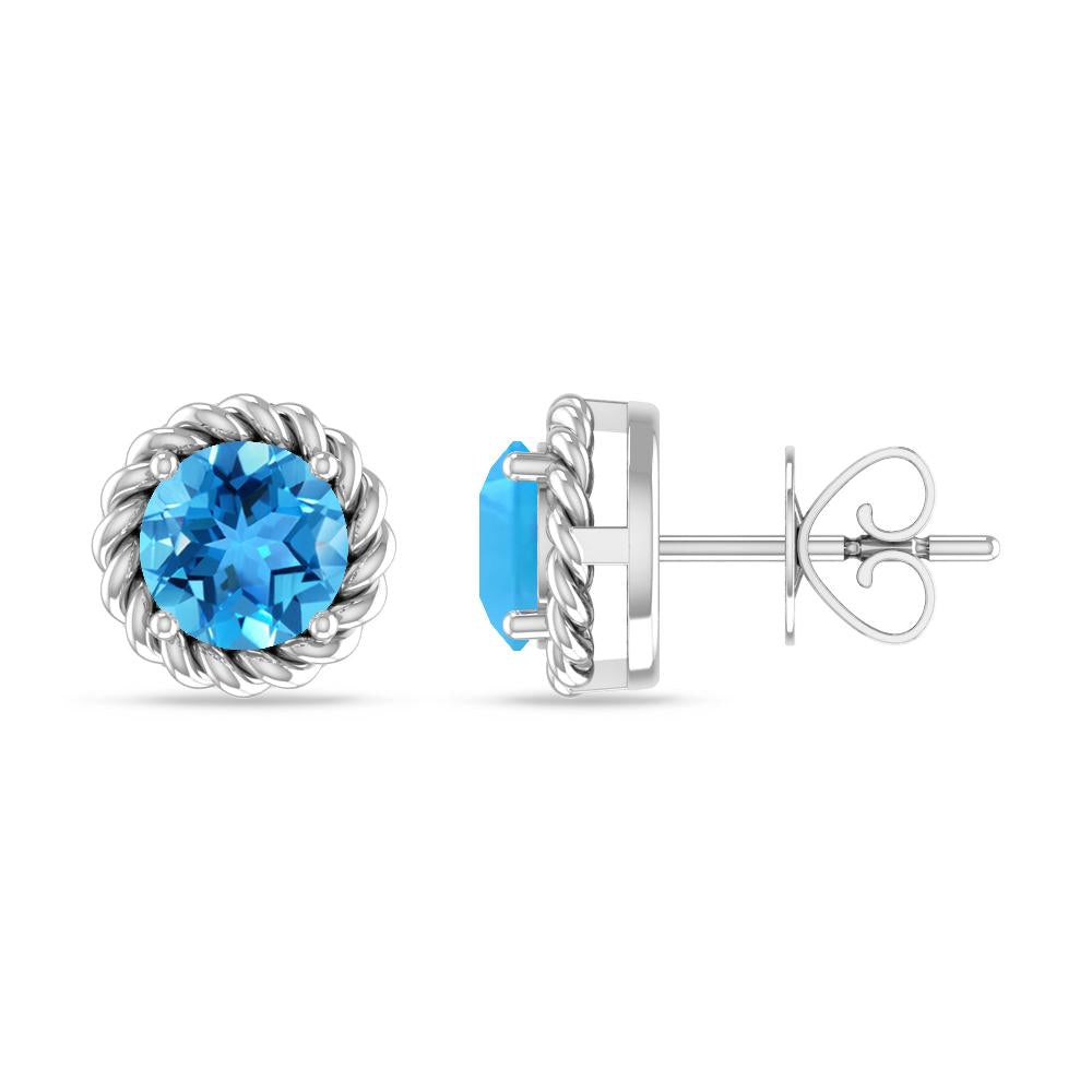 White Gold - Blue Topaz