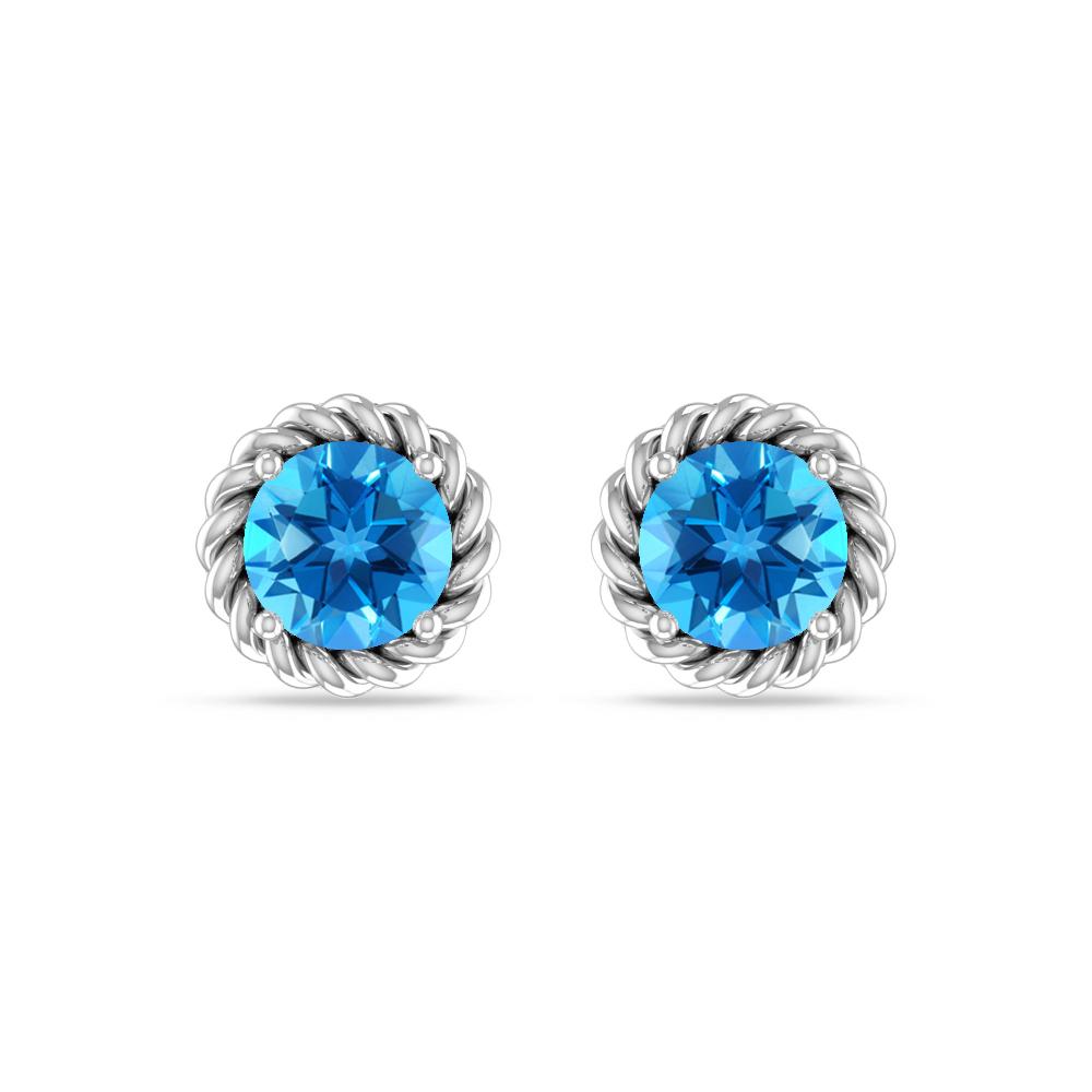 White Gold - Blue Topaz