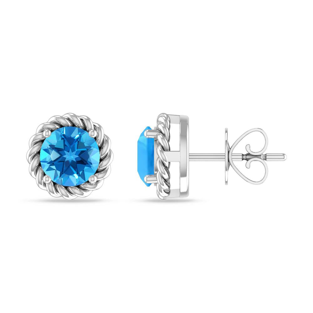White Gold - Blue Topaz