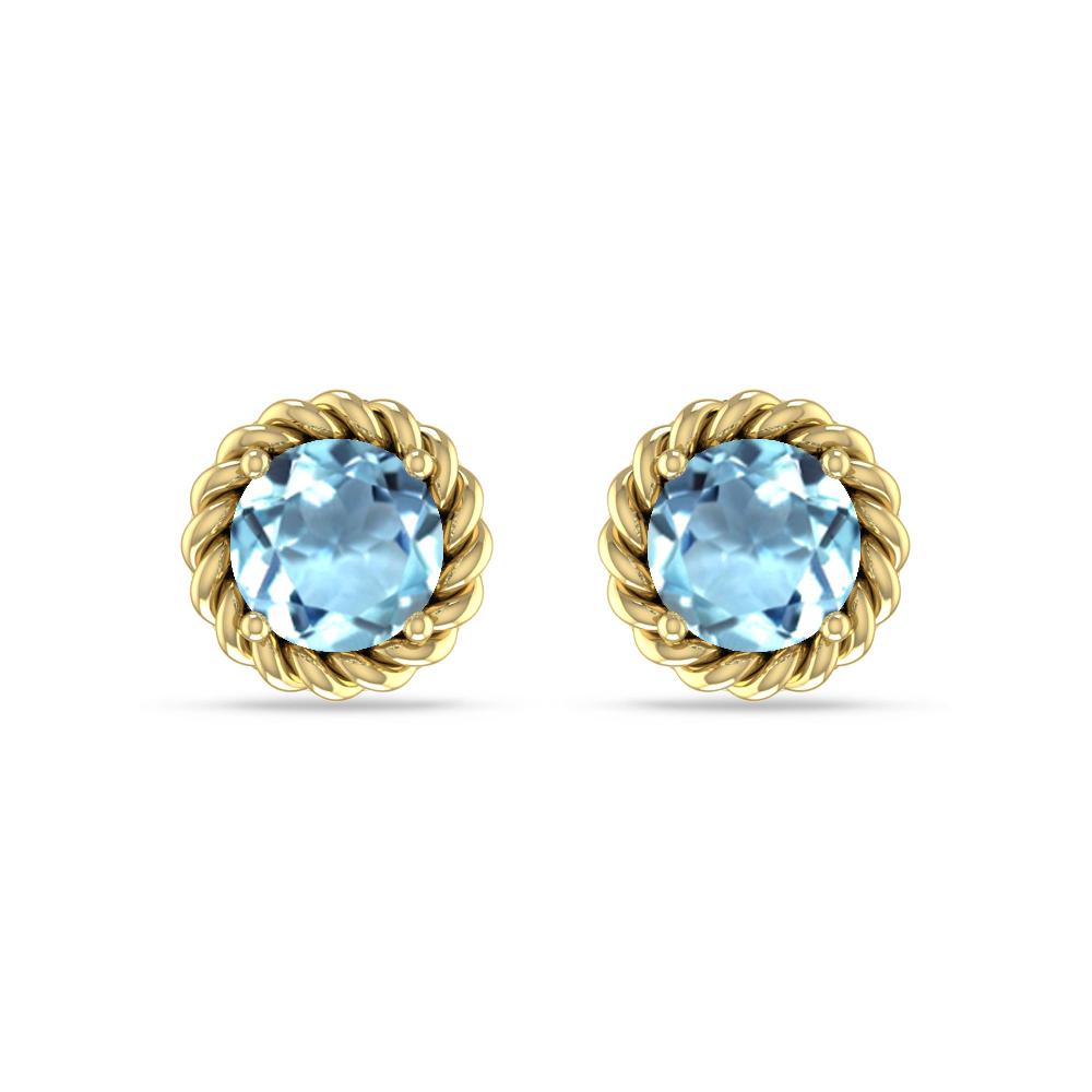 Yellow Gold - Aquamarine