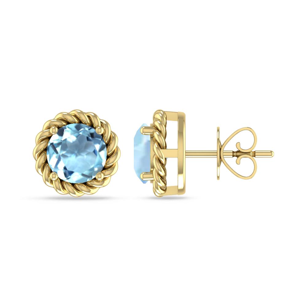 Yellow Gold - Aquamarine