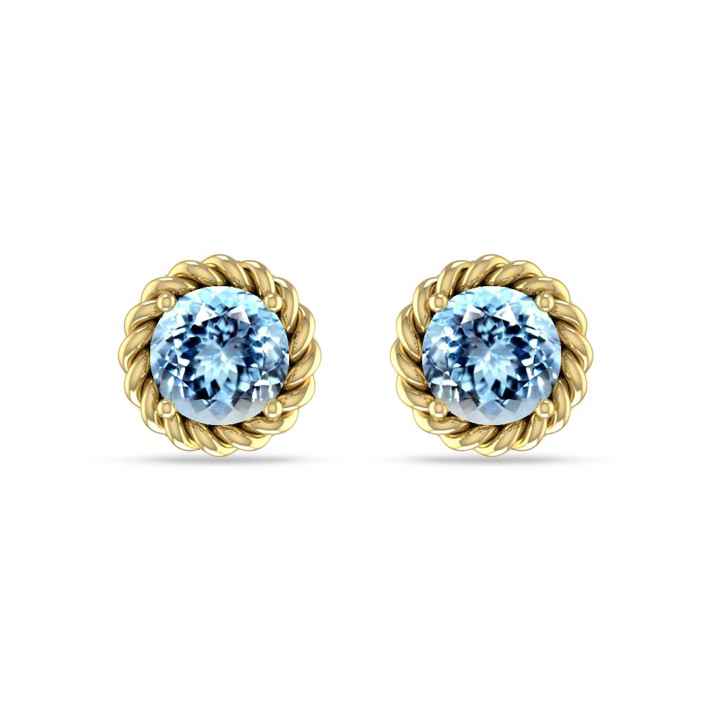 Yellow Gold - Aquamarine
