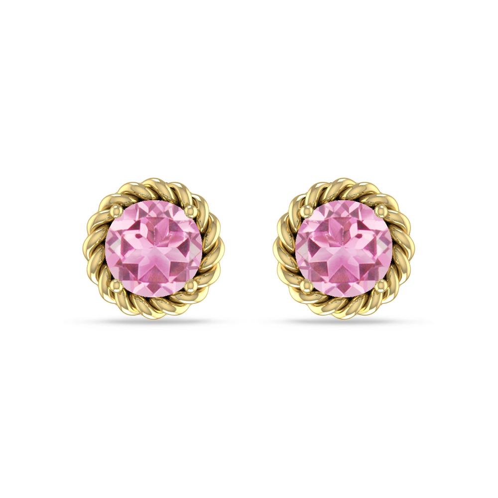 Yellow Gold - Pink Tourmaline