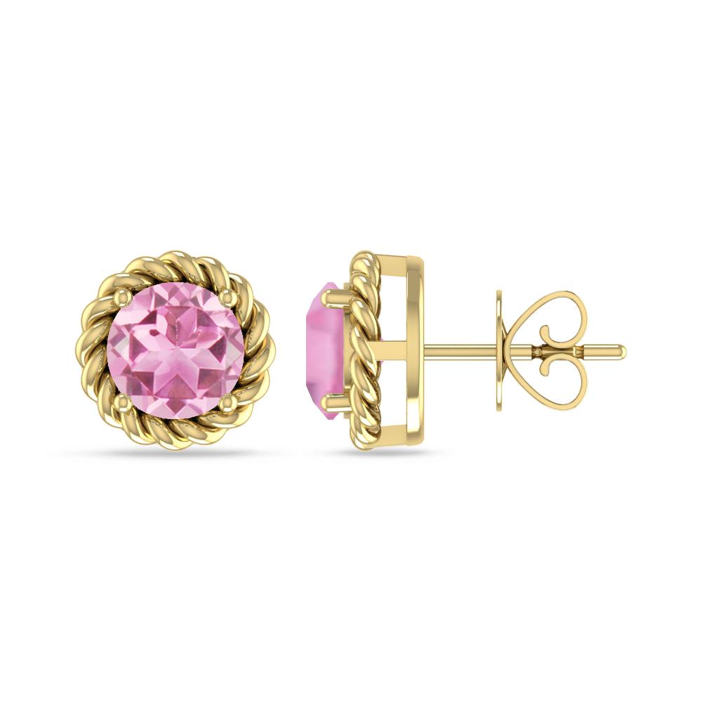 Yellow Gold - Pink Tourmaline