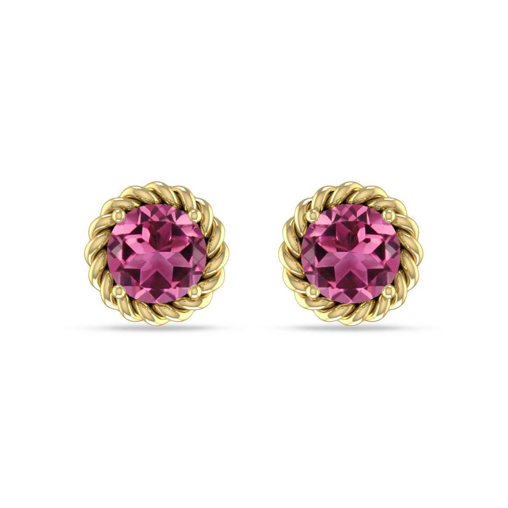 Yellow Gold - Pink Tourmaline