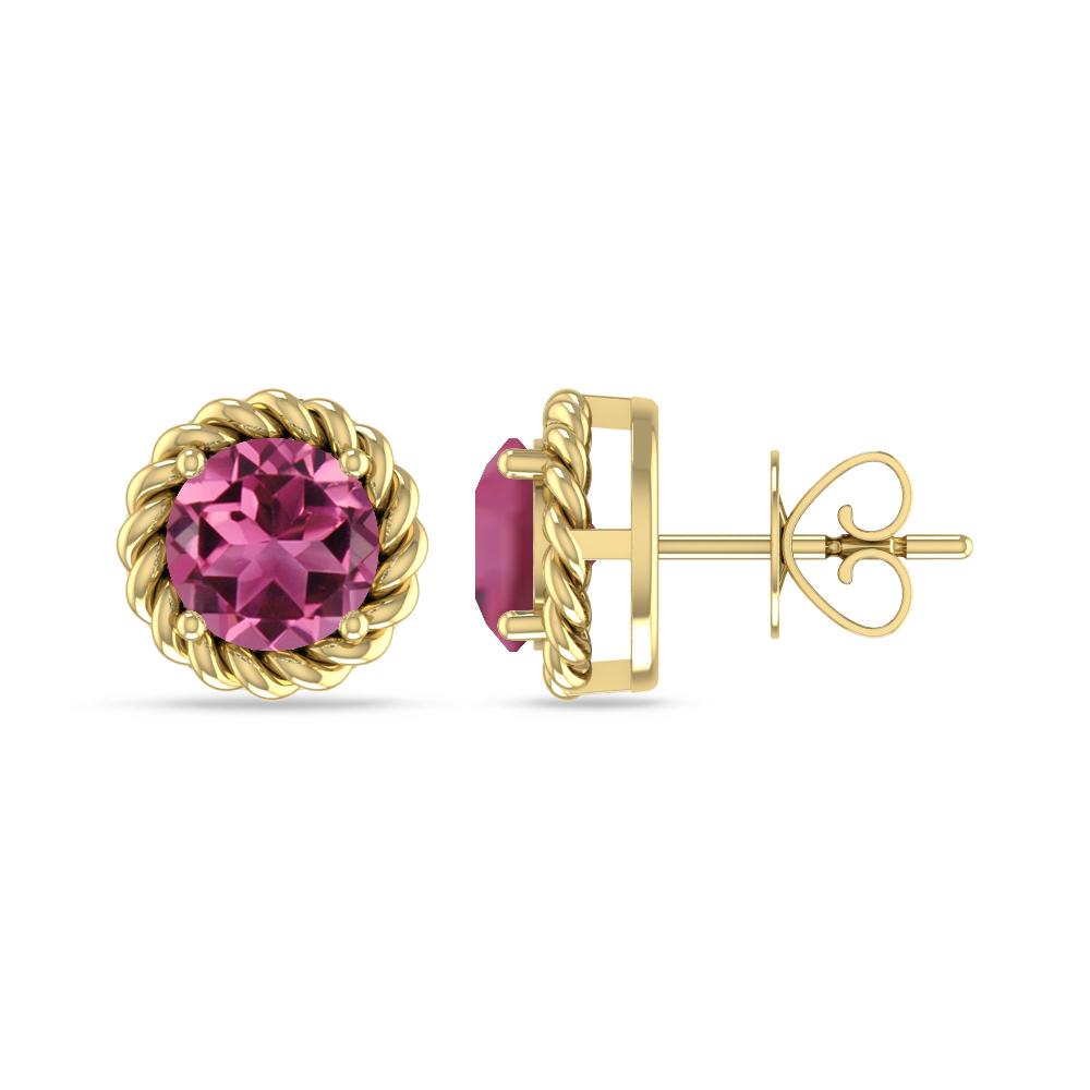 Yellow Gold - Pink Tourmaline