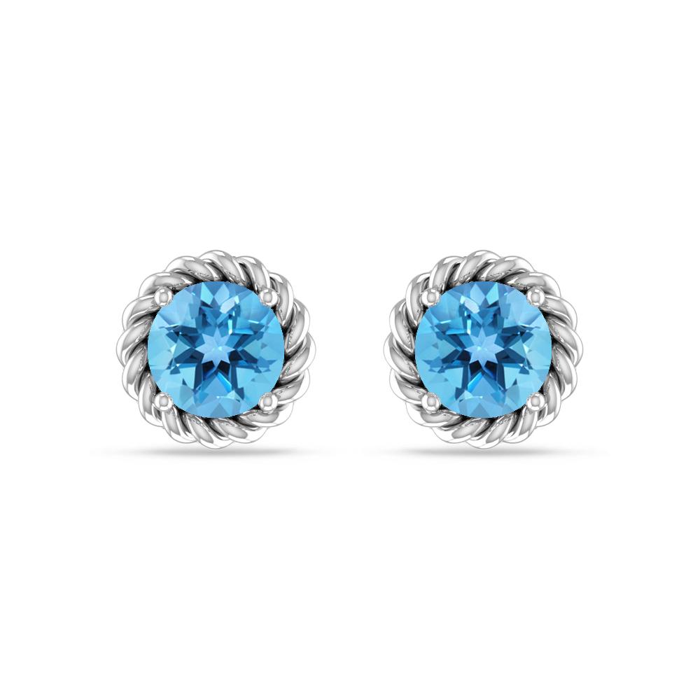 White Gold - Blue Topaz