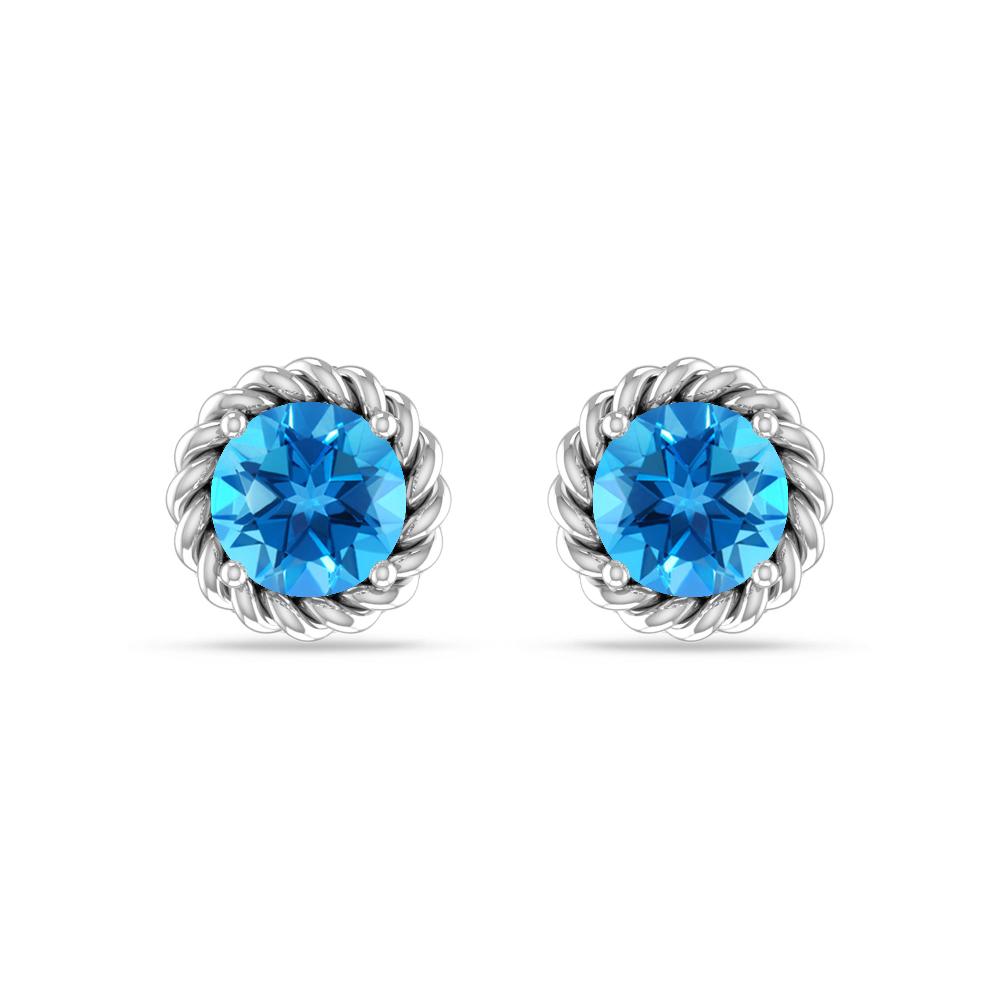 White Gold - Blue Topaz