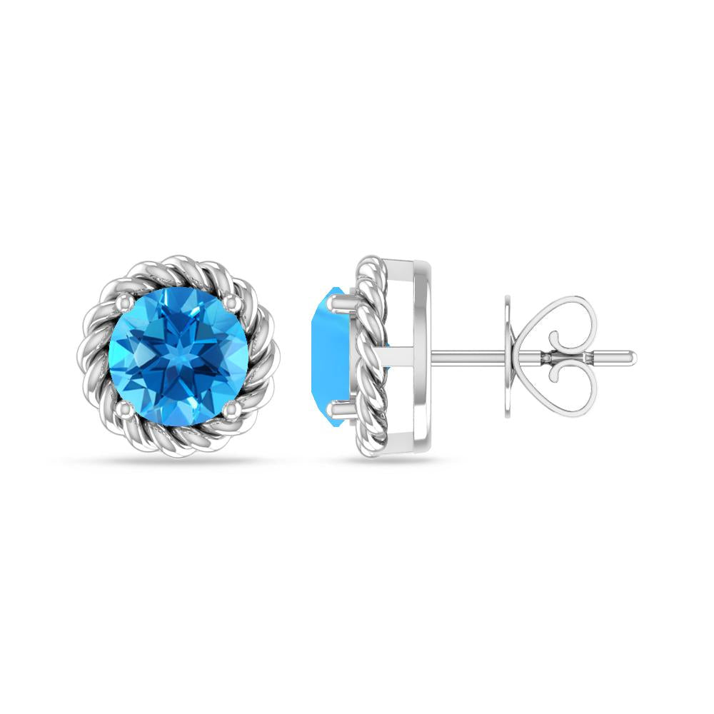 White Gold - Blue Topaz
