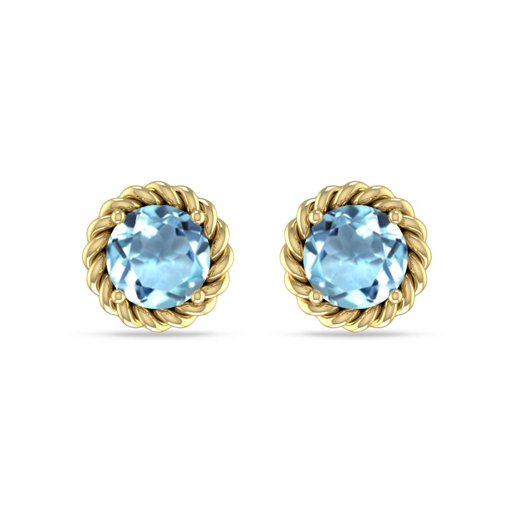 Yellow Gold - Aquamarine