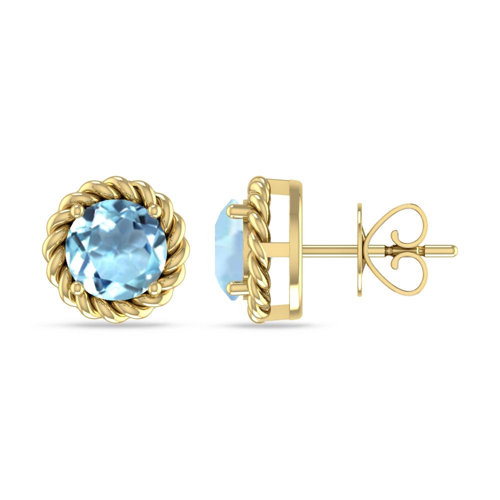 Yellow Gold - Aquamarine