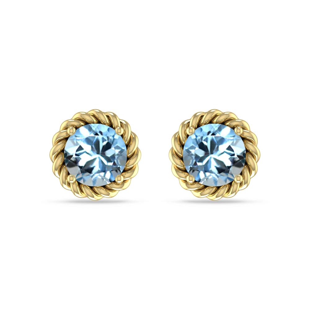 Yellow Gold - Aquamarine