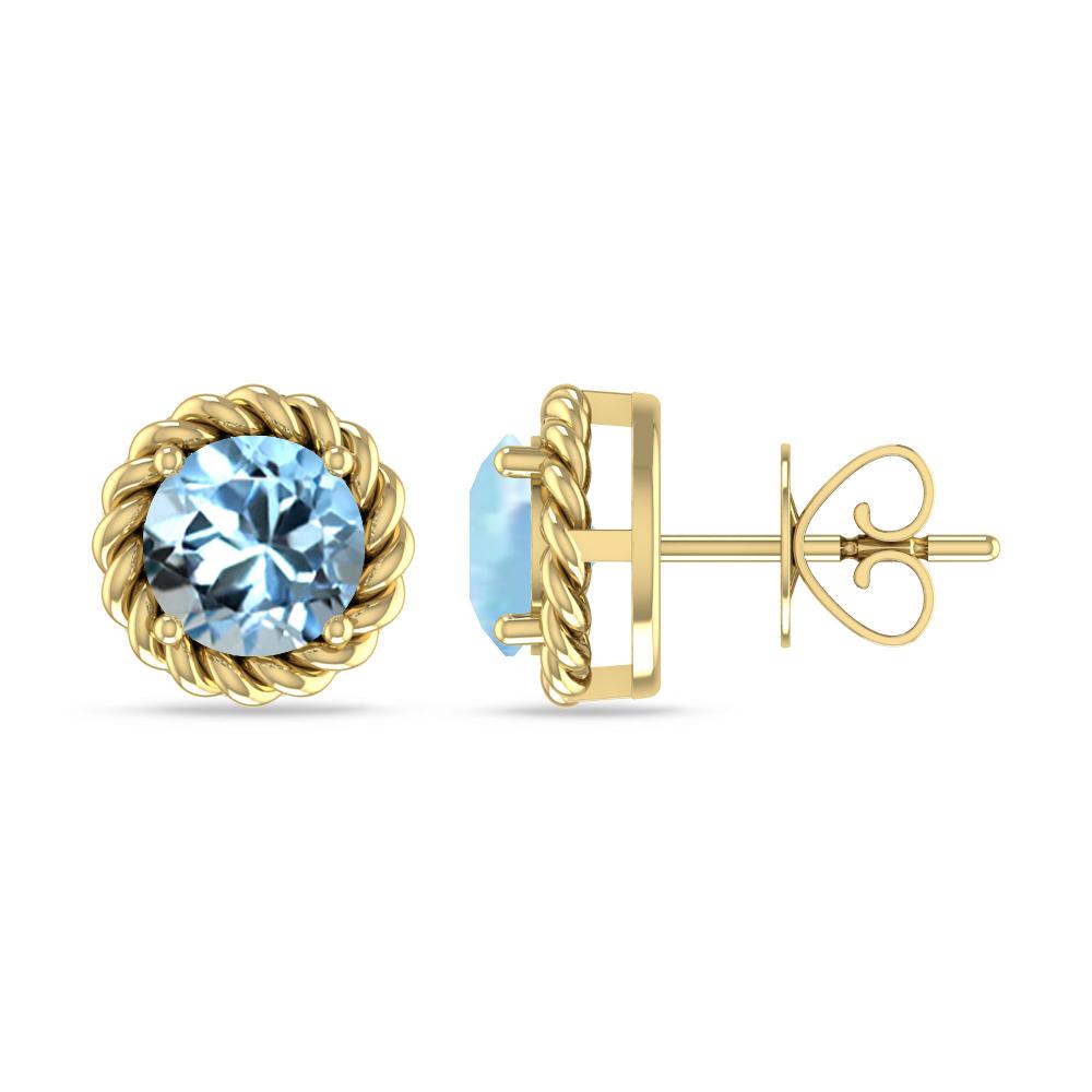 Yellow Gold - Aquamarine