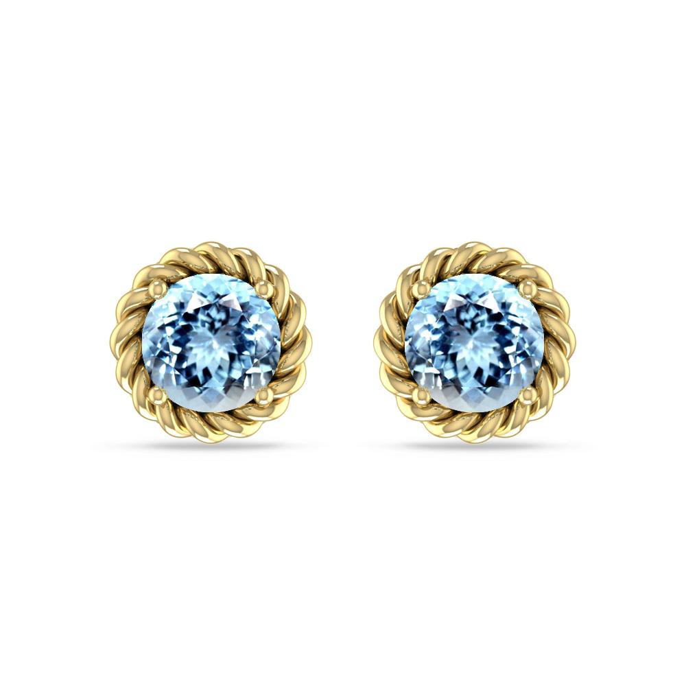 Yellow Gold - Aquamarine