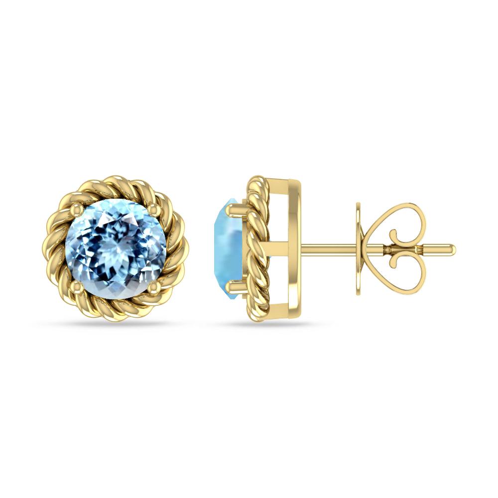 Yellow Gold - Aquamarine