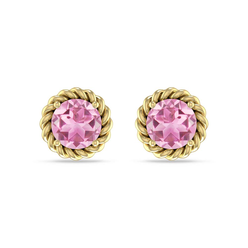 Yellow Gold - Pink Tourmaline