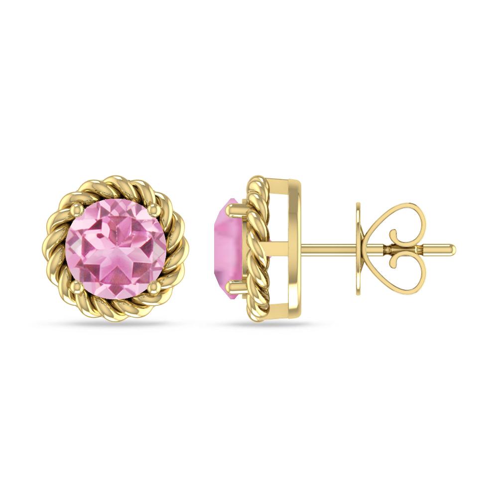 Yellow Gold - Pink Tourmaline