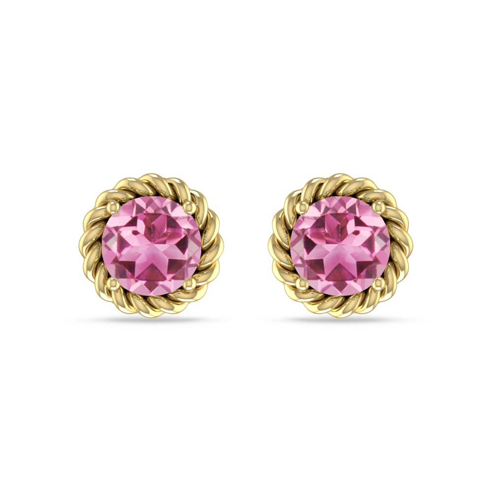 Yellow Gold - Pink Tourmaline