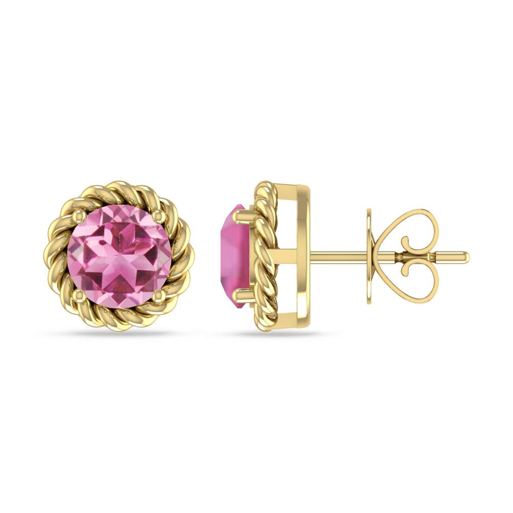Yellow Gold - Pink Tourmaline