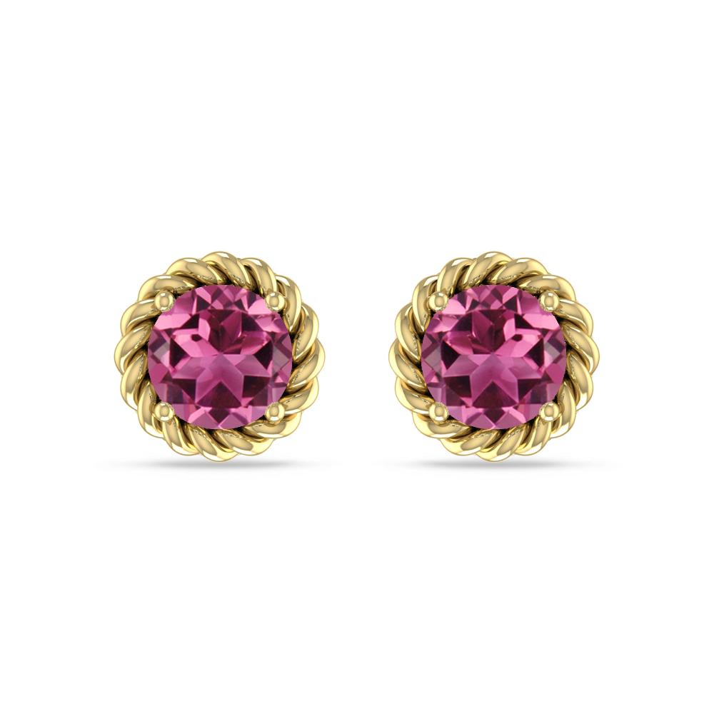 Yellow Gold - Pink Tourmaline