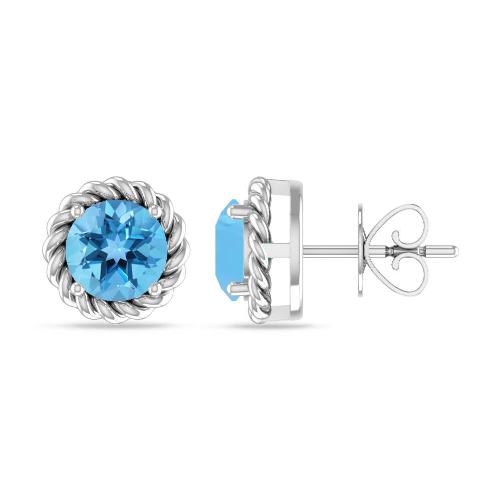 White Gold - Blue Topaz