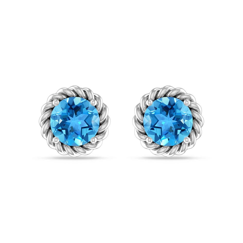 White Gold - Blue Topaz
